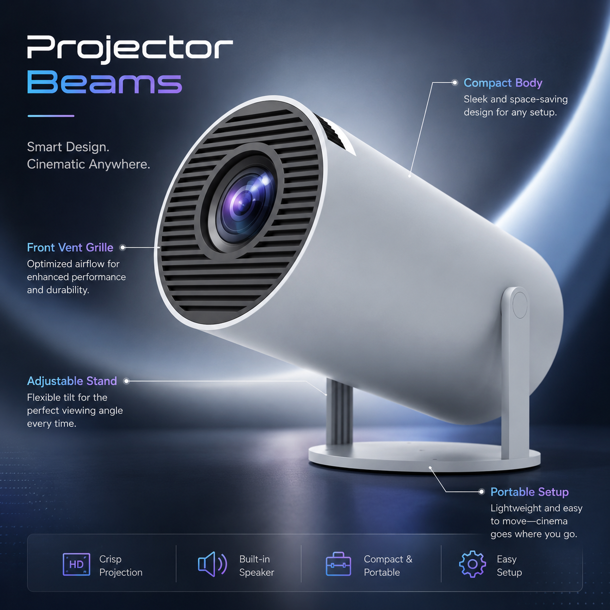 ProjectorBeams P1 — Portable Android Projector